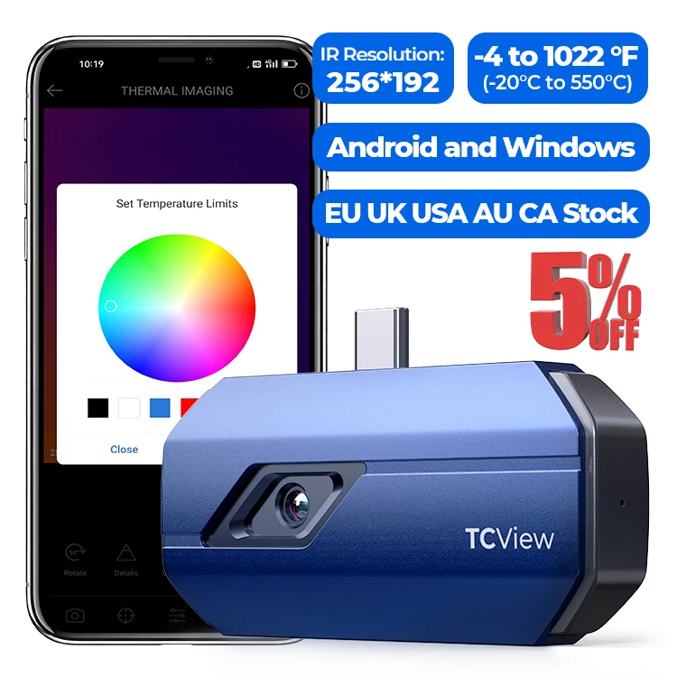 Topdon Tc001 Thermal Camera - TOPDON TC001 256x192高解像度ミニポータブルスマートフォンAndroid車載IR赤外線サーマルイメージャースキャナーイメージングカメラ