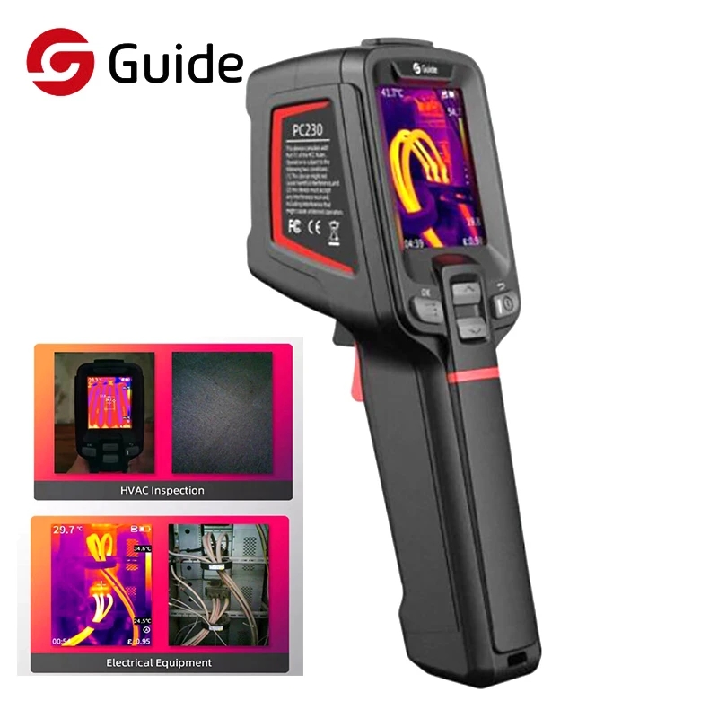 Thermal Imaging Camera 256X192 - ガイド PC230 ハンドヘルドサーマルカメラ オートフォーカス赤外線サーマルイメージャー 256x192 サーモグラフ温度漏れ追跡検査